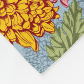 Couverture Polaire Excellent motif avec des chrysanthèmes (Coin)