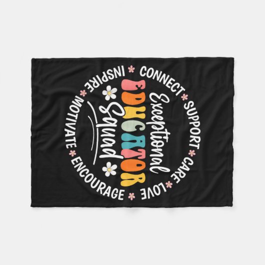 Couverture Polaire Exceptional Educator Squad Appreciation Week Back  (Devant (Horizontal))