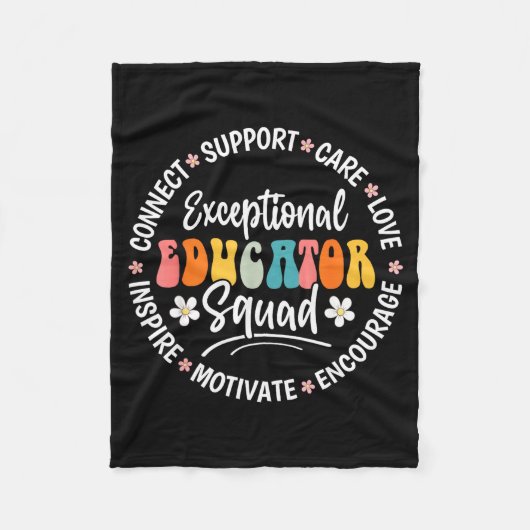 Couverture Polaire Exceptional Educator Squad Appreciation Week Back  (Devant)
