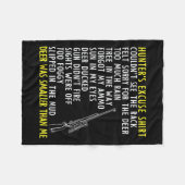 Couverture Polaire Excuses de chasseur amusant - Chasse de saison - P (Devant (Horizontal))