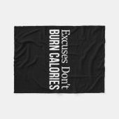 Couverture Polaire Excuses Don't Burn Calories -  (Devant (Horizontal))