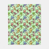 Couverture Polaire Exécuter 2023, Cartoons mignons exécutant le motif (Devant)