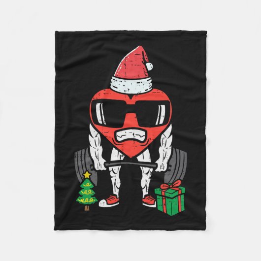 Couverture Polaire Exercice de Noël Coeur Lifting Xmas Gym Exercice (Devant)