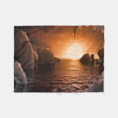 Couverture Polaire Exoplanet Trappist-1f De Son Côté Nocturne Icy. (Devant (Horizontal))