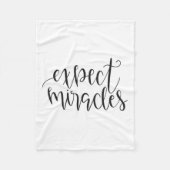Couverture Polaire Expect Miracles Insrational Motivational Quote  (Devant)