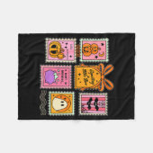 Couverture Polaire Expecting A Little Boo Cute Ghost Pumpkin Bat Anno (Devant (Horizontal))