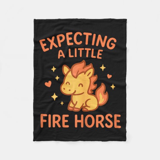 Couverture Polaire Expecting A Little Fire Horse Cute Funny Maternity (Devant)