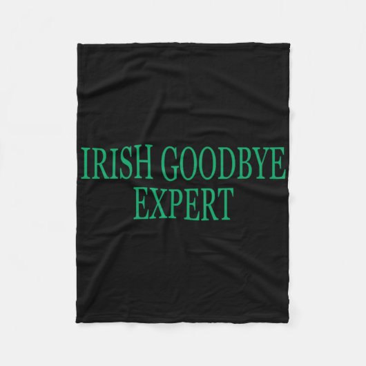 Couverture Polaire Expert en adieu irlandais drôle St Patrick _1 (Devant)