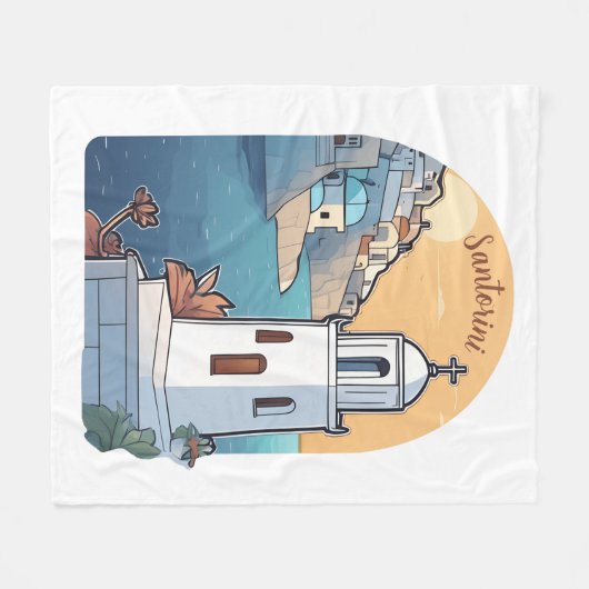 Couverture Polaire Exploration de Santorin, Grèce (Devant (Horizontal))