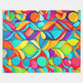 Couverture Polaire Explosion Abstraite florale (Devant (Horizontal))