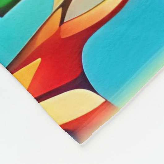 Couverture Polaire Explosion Abstraite florale (Coin)