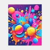 Couverture Polaire Explosion colorée de bulle (Devant)