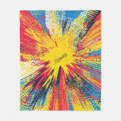 Couverture Polaire Explosion d'art pop de style comique (3) (Devant)