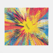 Couverture Polaire Explosion d'art pop de style comique (3) (Devant (Horizontal))
