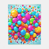 Couverture Polaire Explosion de bulles colorées (Devant)