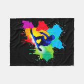 Couverture Polaire Explosion de couleur de snowboard (Devant (Horizontal))
