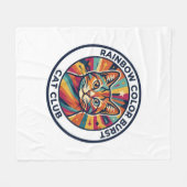 Couverture Polaire Explosion de couleurs arc-en-ciel Chat Design de m (Devant (Horizontal))
