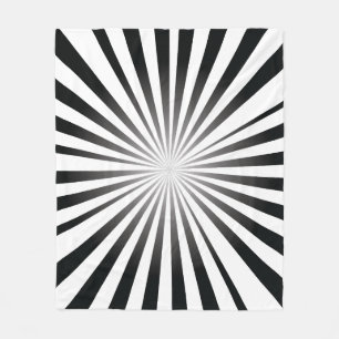 Couverture Polaire Explosion Noir et Blanc