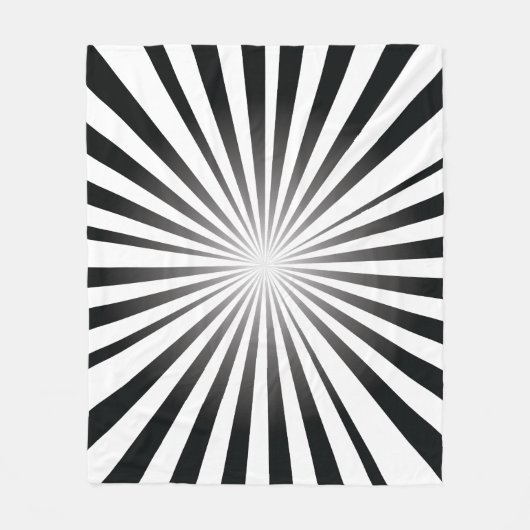 Couverture Polaire Explosion Noir et Blanc (Devant)