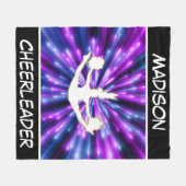 Couverture Polaire Explosion pom-pom girl violet et bleue (Devant (Horizontal))