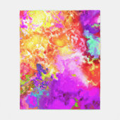 Couverture Polaire Explosions Abstraites de couleurs artistiques (Devant)