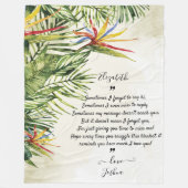 Couverture Polaire Express avec des mots Message personnalisé Tropica (Devant)