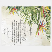 Couverture Polaire Express avec des mots Message personnalisé Tropica (Devant (Horizontal))