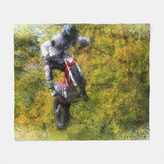 Couverture Polaire Extreme Biker - Dirt Bike Rider (Devant (Horizontal))