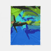 Couverture Polaire Extreme équitation - Snowboardeur Blanche polaire (Devant)