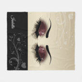Couverture Polaire Eyelashes et Brows - Parties scintillant de vin Bo (Devant (Horizontal))