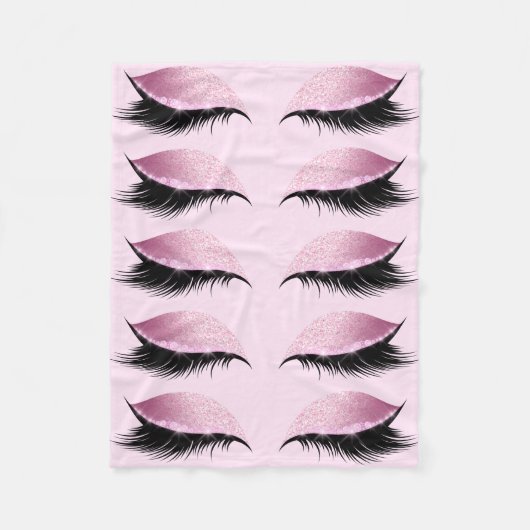 Couverture Polaire Eyelashes Parties scintillant rose Girl (Devant)