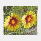 Couverture Polaire F8 Fleurs sauvages jaunes Gaillardia (Devant (Horizontal))