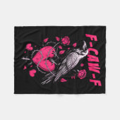 Couverture Polaire F-caw-f Black Crow Black Bird Roses Heart Funny Va (Devant (Horizontal))
