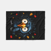Couverture Polaire F-caw-f Black Crow Pun Funny Bird Cawing Nge Hallo (Devant (Horizontal))