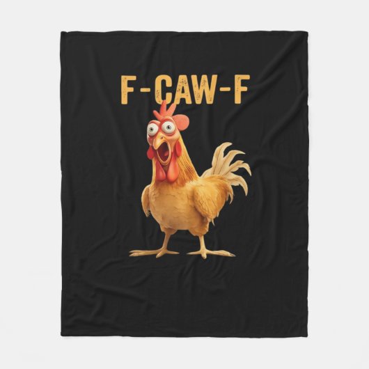 Couverture Polaire F-Caw-F-Chicken Essentiel Créatif Décontracté (Devant)
