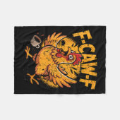 Couverture Polaire F Caw F Coffee Chicken F Kawf Rooster Funny Bird F (Devant (Horizontal))