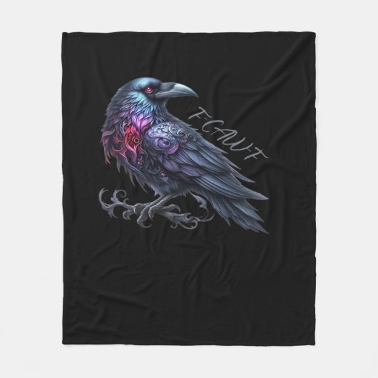 Couverture Polaire F-Caw-F Corbeau Style Rétro Classique (Devant)