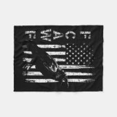 Couverture Polaire F Caw F Crow American Flag F-caw-f Nge Bird Cawing (Devant (Horizontal))