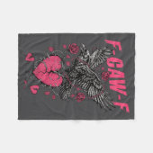 Couverture Polaire F Caw F Crow Anti Valentine's Day Dark Gothic Brok (Devant (Horizontal))