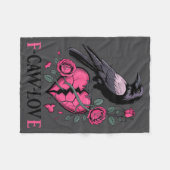 Couverture Polaire F Caw F Crow Anti Valentine's Day Dark Gothic Brok (Devant (Horizontal))