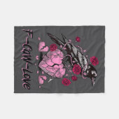 Couverture Polaire F Caw F Crow Anti Valentine's Day Dark Gothic Brok (Devant (Horizontal))