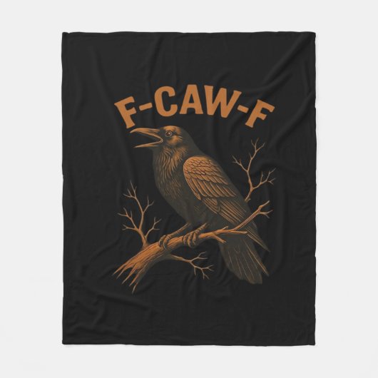 Couverture Polaire F-Caw-F Crow Funny Crow Lover Humor Bird Classic (Devant)
