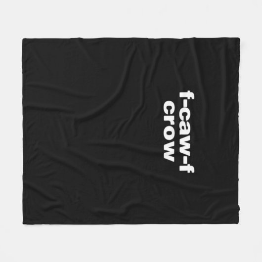 Couverture Polaire F-Caw-F Crow Funny Crow Retro Classic (Devant (Horizontal))