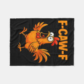 Couverture Polaire F-caw-f Crow Funny Fcawf Black Bird Chicken Meme G (Devant (Horizontal))