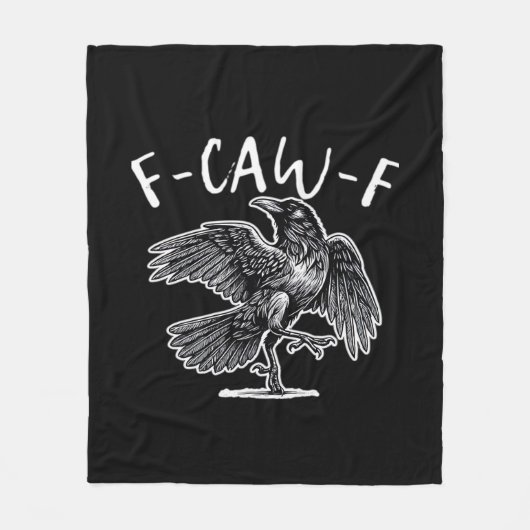 Couverture Polaire F-Caw-F Crow Gothic Humor Funny (Devant)