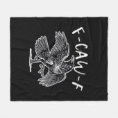 Couverture Polaire F-Caw-F Crow Gothic Humor Funny (Devant (Horizontal))