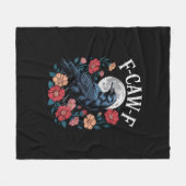 Couverture Polaire F-Caw-F Crow Gothic Raven Caw Caw For Halloween (Devant (Horizontal))