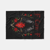 Couverture Polaire F Caw F Crow Heart Funny Anti Valentine Day Single (Devant (Horizontal))