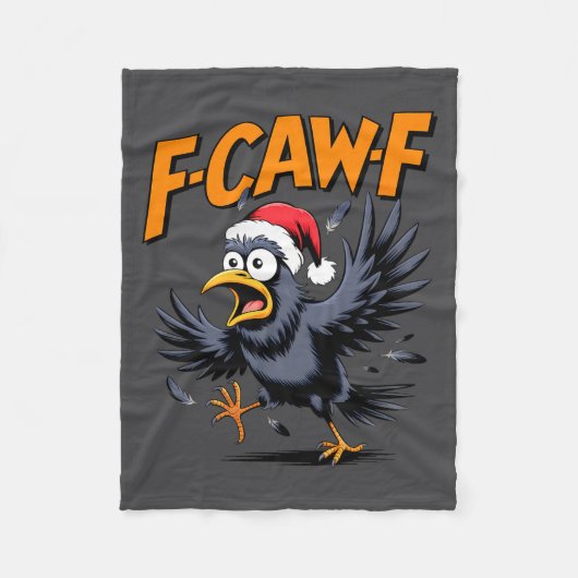 Couverture Polaire F-caw-f Crow Quote Meme - Funny Christmas Raven Hu (Devant)