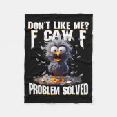 Couverture Polaire F Caw F Funny Angry Chicken Don't Like Me Problem  (Devant)